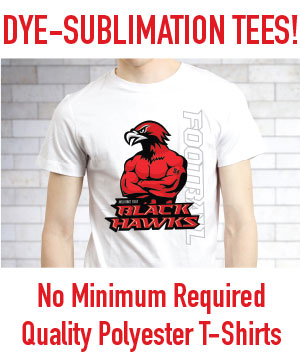 full color dye sublimation printing on polyester shirts in mesa, gilbert, chandler Arizona, AZ
